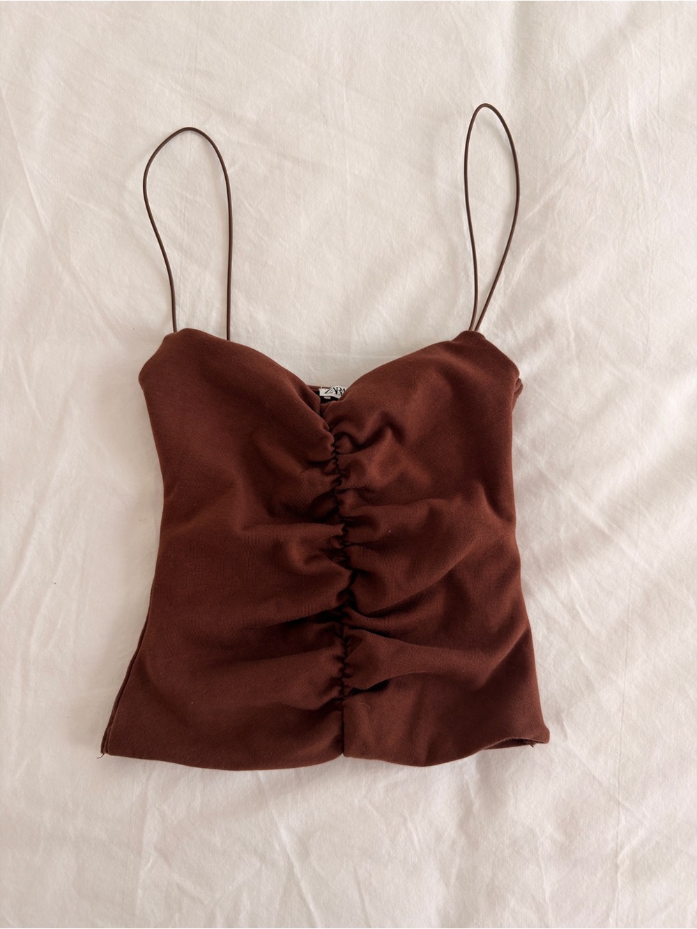 ZARA Ruched Crop Top